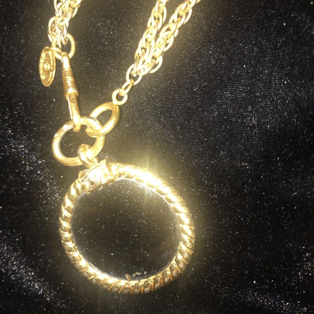 Chanel Goldtone Chain Magnifying Glass  Necklace - Picture 5 of 8